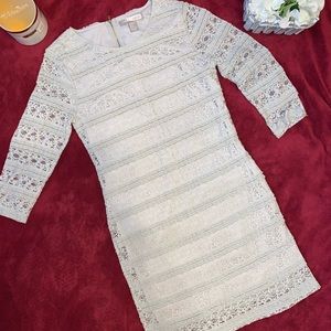 Beige Lace Dress.